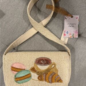 Croissant Beaded Bag